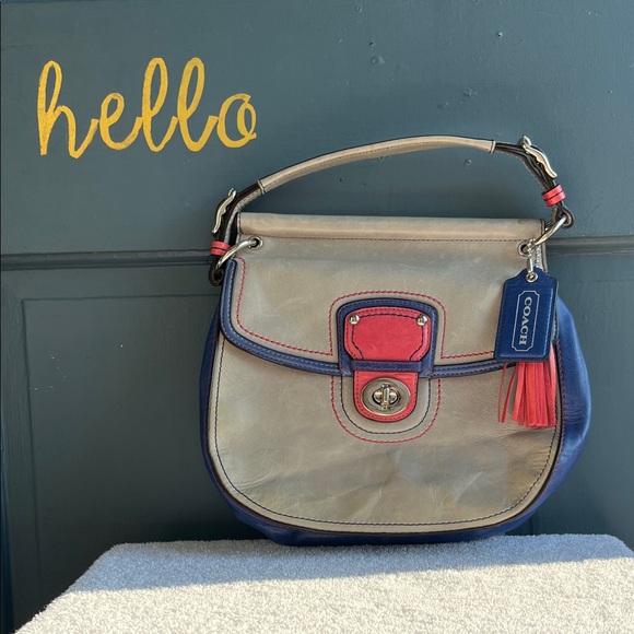 Coach 70th Anniversary Colorblock Legacy Willis Leather Shoulder Bag - Picture 1 of 8
